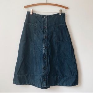 Anthropologie denim skirt